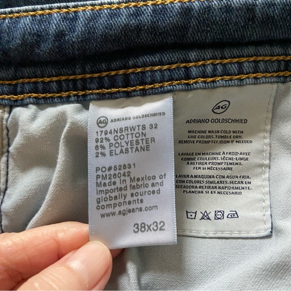 AG Adriano Goldschmied Men’s Everett Slim Straight Jeans 38x32 - EUC - Picture 9 of 9